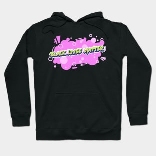 Black Lives Matter Green Graffiti with Pink Spray Paint Hoodie